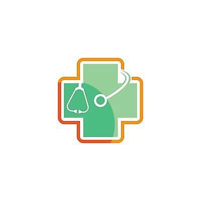 EPS 해외이미지 선 일러스트 의학 청진기 사람없음 연두색 심볼 십자모양 해외일러스트 모양 의료기기 초록색 십자 파일형식 벡터 이미지허브