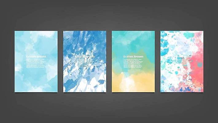 EPS 해외이미지 디자인 배너 백그라운드 일러스트 추상 사람없음 세로 세트 해외일러스트 무늬 파일형식 벡터 이미지허브