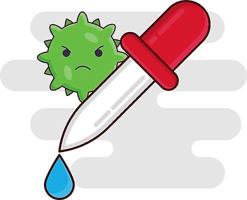 EPS 해외이미지 일러스트 의학 사람없음 물방울 바이러스 스포이트 해외일러스트 피펫 파일형식 벡터 이미지허브