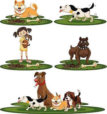 EPS 해외이미지 클립아트 동물 캐릭터 백그라운드 일러스트 자연 미술 그래픽 반려동물 세트 개 강아지 테리어 수집 그림 클립 사냥개 비글 불독 고립 기르기 달마시안 유래 해외일러스트 일러캐릭터 포유류 문화예술 생태계 돌봄 파일형식 벡터 이미지허브