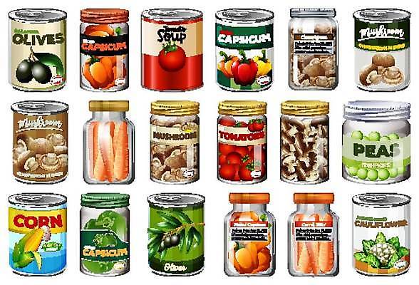 EPS 해외이미지 클립아트 잡화 음식 백그라운드 토마토 채소 과일 일러스트 재료 포장 건강 스파게티 옥수수 요리 미술 그래픽 세트 그룹 캔 수프 상품 컨테이너 만화 수집 먹기 파인애플 오브젝트 그림 올리브 완두콩 햄 패키지 수납 통조림 고립 식용 시리즈 해외일러스트 열매 산업 모션 문화예술 콩 곡류 파스타 육류 열대과일 파일형식 벡터 이미지허브