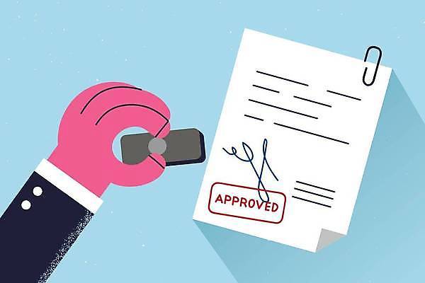 EPS 해외이미지 손 종이 백그라운드 일러스트 비즈니스 들기 신체부위 도장 계약 문서 승인 해외일러스트 모션 사람 파일형식 벡터 이미지허브