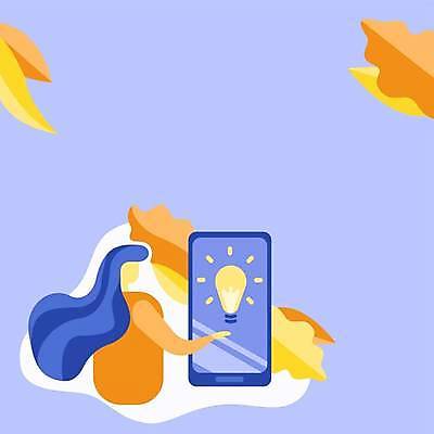 EPS 해외이미지 여자 백그라운드 일러스트 비즈니스 전구 아이디어 한명 상반신 성인 파란색 스마트폰 풀잎 성인여자한명만 카피스페이스 해외일러스트 1 컬러 컨셉 잎 사람 핸드폰 스마트기기 공백 풀_식물 여자한명만 성인여자만 파일형식 벡터 이미지허브