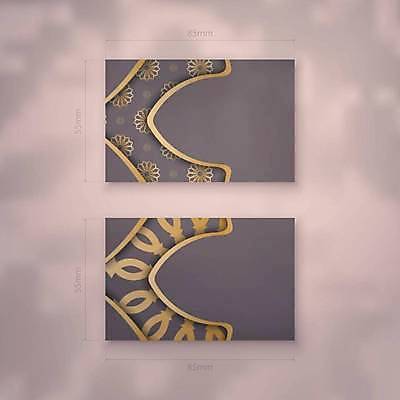 EPS 해외이미지 디자인 백그라운드 패턴 일러스트 명함 사람없음 세트 갈색 금색 고급 만다라 목업 해외일러스트 카드프레임 컬러 컨셉 무늬 프레임 파일형식 벡터 이미지허브