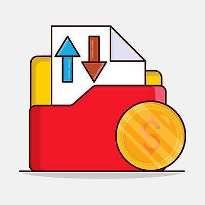 EPS 해외이미지 화살표 돈 일러스트 사람없음 동전 문서 파일 폴더 해외일러스트 재산 파일형식 벡터 이미지허브