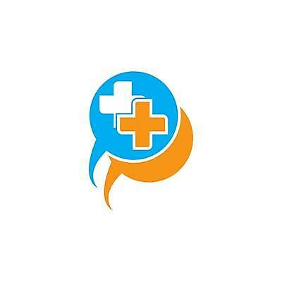 EPS 해외이미지 선 하늘색 말풍선 일러스트 의학 사람없음 주황색 심볼 십자모양 해외일러스트 모양 컬러 파란색 십자 파일형식 벡터 이미지허브
