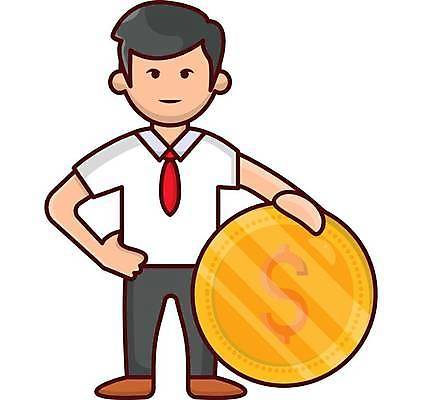 EPS 해외이미지 전신 남자 허리손 일러스트 한명 성인 동전 비즈니스맨 성인남자한명만 해외일러스트 1 포즈 돈 비즈니스 사람 직장인 남자한명만 성인남자만 파일형식 벡터 이미지허브