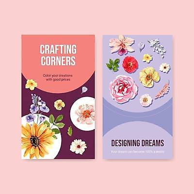 EPS 해외이미지 꽃 잎 일러스트 여름꽃 수채화 사람없음 세트 연보라색 소셜네트워크 소셜미디어 코랄 해외일러스트 식물 컬러 보라색 파일형식 벡터 여름_계절 이미지허브