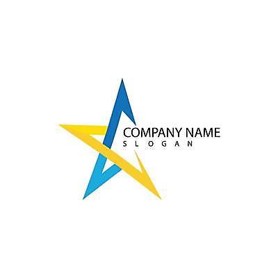 EPS 해외이미지 디자인 별 일러스트 비즈니스 사람없음 파란색 노란색 심볼 해외일러스트 자연요소 컬러 파일형식 벡터 이미지허브