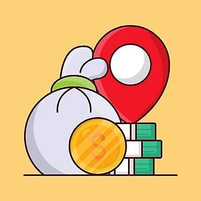 EPS 해외이미지 돈 일러스트 사람없음 금융 동전 돈다발 자루 위치 해외일러스트 경제 재산 파일형식 벡터 이미지허브