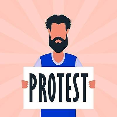 EPS 해외이미지 디자인 남자 백그라운드 일러스트 간판 프레임 한명 서기 들기 성인 팻말 잡기 메시지 플랫 보여주기 시위 운동가 항의 얼굴없음 성인남자한명만 해외일러스트 1 모션 사람 남자한명만 성인남자만 파일형식 벡터 이미지허브