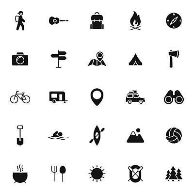 EPS 해외이미지 나무 포크 지도 일러스트 배낭 자동차 산 사람모양 텐트 사람없음 세트 픽토그램 태양 카메라 숟가락 자전거 검은색 수영 쌍안경 캠핑 기타 보트 가마솥 나침반 모닥불 등산객 삽 카약 위치 도끼 배구공 방향표지판 카라반 해외일러스트 자연요소 모양 식물 식기 육상교통 스포츠용품 컬러 배_교통 가방 공 불 현악기 레저 수저 캠핑도구 전자제품 바이크 등산 망원경 수상스포츠 표지판 솥 배구 캠핑카 파일형식 벡터 이미지허브