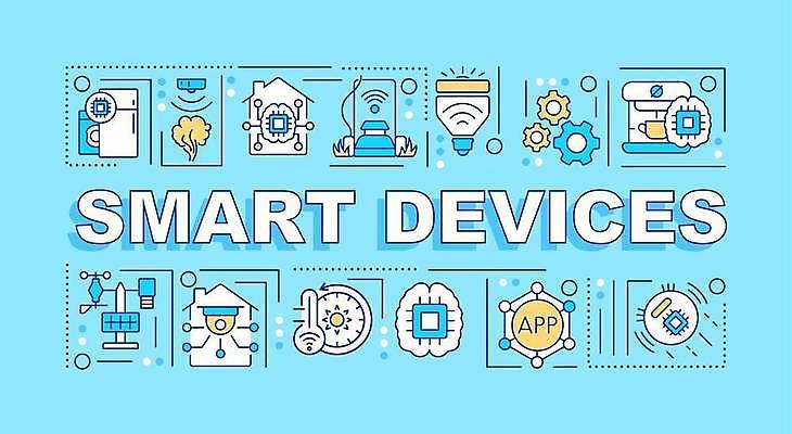 EPS 해외이미지 디자인 선 백그라운드 컨셉 인터넷 일러스트 타이포그라피 사람없음 단어 스마트기기 디지털 기계 네트워크 플랫 연결 스마트 자동화 스마트홈 해외일러스트 문자 전자제품 파일형식 벡터 AI_인공지능 이미지허브