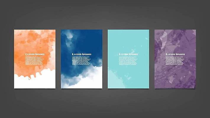 EPS 해외이미지 디자인 배너 백그라운드 일러스트 추상 사람없음 세로 세트 해외일러스트 무늬 파일형식 벡터 이미지허브