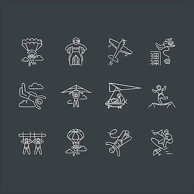 EPS 해외이미지 디자인 선 스포츠 여행 포즈 컨셉 일러스트 장난 사람 취미 야외 세트 점프 검은색 웹 칠판 도전 흰색 그리기 위험 묘기 스케치 스카이다이빙 그림 분필 윤곽 손그림 고립 프리스타일 해외일러스트 컬러 인터넷 모션 미술 익스트림스포츠 초크 파일형식 벡터 이미지허브