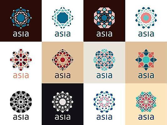 EPS 해외이미지 디자인 일러스트 추상 사람없음 세트 오리엔탈 심볼 만다라 해외일러스트 무늬 파일형식 벡터 이미지허브
