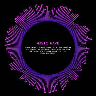 EPS 해외이미지 선 음악 일러스트 사람없음 그래픽 빛 보라색 원형 볼륨 웨이브 파장 이퀄라이저 사운드웨이브 해외일러스트 도형 컬러 문화예술 소리 파일형식 벡터 이미지허브