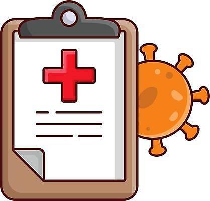EPS 해외이미지 일러스트 의학 사람없음 바이러스 서류판 십자표시 해외일러스트 표시 사무용품 파일형식 벡터 이미지허브