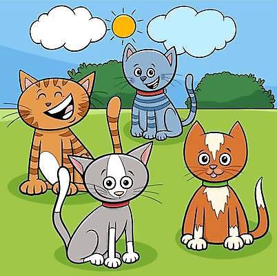 EPS 해외이미지 일러스트 하늘 앉기 사람없음 반려동물 태양 귀여움 고양이 목줄 해외일러스트 자연요소 동물 컨셉 포유류 모션 파일형식 벡터 반려용품 이미지허브