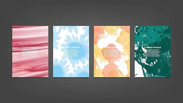 EPS 해외이미지 디자인 배너 백그라운드 일러스트 추상 사람없음 세로 세트 해외일러스트 무늬 파일형식 벡터 이미지허브