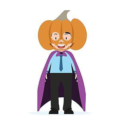 EPS 해외이미지 전신 남자 일러스트 비즈니스 호박 한명 서기 정장 성인 비즈니스라이프 분장 할로윈 비즈니스맨 망토 잭오랜턴 호박가면 성인남자한명만 해외일러스트 1 라이프스타일 옷 채소 모션 가면 사람 직장인 남자한명만 성인남자만 파일형식 벡터 이미지허브