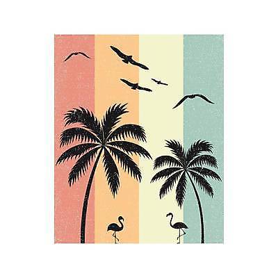 EPS 해외이미지 디자인 바다 일러스트 조류 사람없음 여름 야자수 태양 플라밍고 심볼 질감 해외일러스트 자연요소 나무 동물 계절 파일형식 벡터 이미지허브