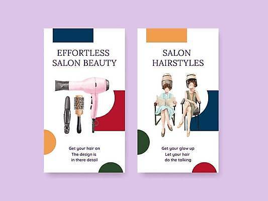 EPS 해외이미지 전신 여자 일러스트 앉기 성인 두명 다리꼬기 머리빗 미용실 드라이어 스타일링 파마기구 얼굴없음 성인여자만 해외일러스트 모션 사람 미용용품 뷰티샵 여자만 성인만 파일형식 벡터 이미지허브