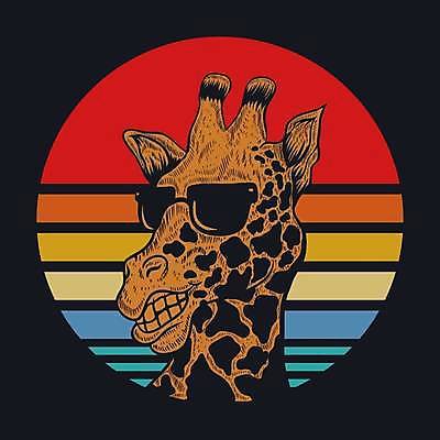 EPS 해외이미지 디자인 일러스트 사람없음 선글라스 기린 힙스터 해외일러스트 패션 안경 포유류 파일형식 벡터 이미지허브