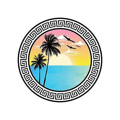 EPS 해외이미지 구름 디자인 바다 일러스트 조류 사람없음 여름 야자수 태양 원형 심볼 해외일러스트 자연요소 도형 나무 동물 계절 파일형식 벡터 이미지허브