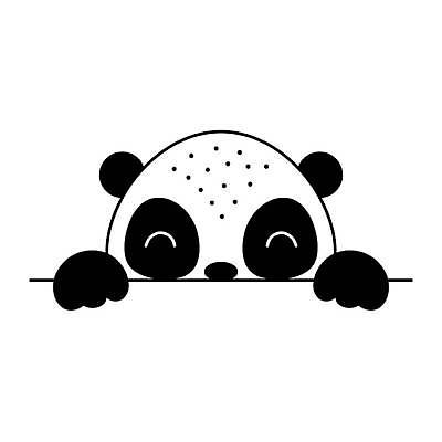 EPS 해외이미지 선 동물캐릭터 일러스트 사람없음 귀여움 낙서 판다 만화 해외일러스트 일러캐릭터 동물 캐릭터 컨셉 곰 파일형식 벡터 이미지허브