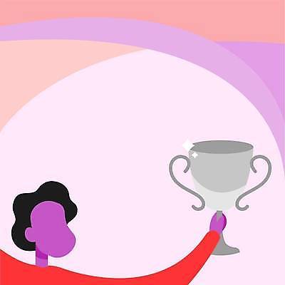 EPS 해외이미지 남자 백그라운드 일러스트 비즈니스 아이디어 한명 들기 상반신 성인 보라색 트로피 성인남자한명만 카피스페이스 해외일러스트 1 컬러 컨셉 모션 사람 공백 상_우승 남자한명만 성인남자만 파일형식 벡터 이미지허브