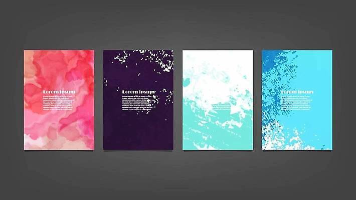 EPS 해외이미지 디자인 배너 백그라운드 일러스트 추상 사람없음 세로 세트 해외일러스트 무늬 파일형식 벡터 이미지허브