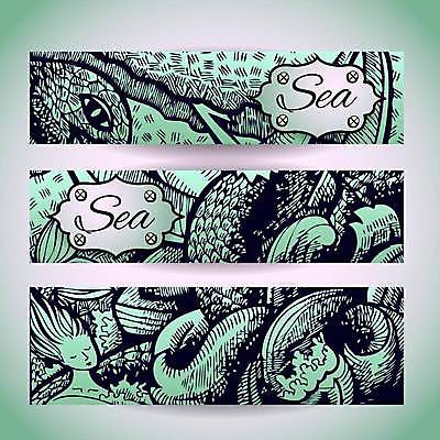 EPS 해외이미지 디자인 파도 바다 일러스트 사람없음 스케치 몬스터 해외일러스트 미술 파일형식 벡터 이미지허브