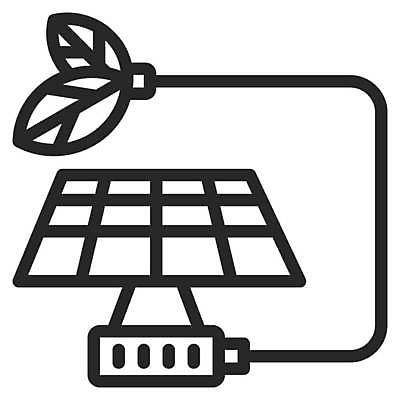EPS 해외이미지 잎 일러스트 사람없음 검은색 심볼 라인아트 태양에너지 집열판 해외일러스트 식물 선 컬러 그린에너지 파일형식 벡터 이미지허브