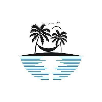 EPS 해외이미지 디자인 물결 바다 일러스트 조류 사람없음 여름 야자수 심볼 해먹 해외일러스트 나무 동물 계절 침대 파일형식 벡터 이미지허브