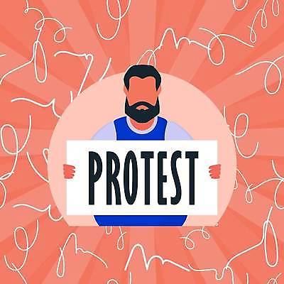 EPS 해외이미지 디자인 배너 남자 백그라운드 컨셉 일러스트 프레임 한명 들기 상반신 성인 팻말 잡기 발표 메시지 사인 시위 운동가 항의 얼굴없음 성인남자한명만 해외일러스트 1 모션 사람 남자한명만 성인남자만 파일형식 벡터 이미지허브