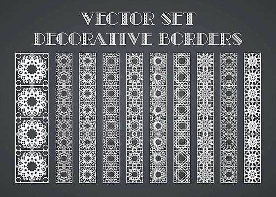 EPS 해외이미지 디자인 꽃무늬 패턴 일러스트 사람없음 장식 세트 화려 아라베스크 해외일러스트 꽃 컨셉 무늬 파일형식 벡터 이미지허브