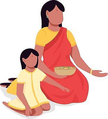 EPS 해외이미지 클립아트 캐릭터 전통 디자인 여자 딸 종교 어린이 포즈 백그라운드 일러스트 엄마 기념 사람 앉기 성인 그래픽 희망 기도 의식 플랫 만화 인도인 신성 애니메이션 고립 사리 숭배 신앙심 전국 힌두교 해외일러스트 일러캐릭터 외국인 감정 가족 모션 동양인 파일형식 벡터 이미지허브