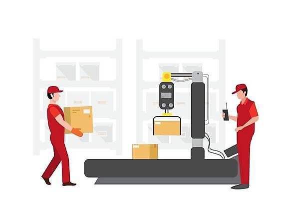 EPS 해외이미지 남자 산업 장갑 유니폼 일러스트 비즈니스 포장 공장 실내 사람 성인 가로 컬러풀 화물 잡기 업무 나무상자 컨테이너 종업원 창고 신분 패키지 적재 짐싸기 로딩 심각 컨베어밸트 성인남자만 성인만 내려보기 해외일러스트 직업 잡화 옷 컬러 컨셉 공업 모션 내부 상자 기계 운송업 작업 남자만 파일형식 벡터 이미지허브