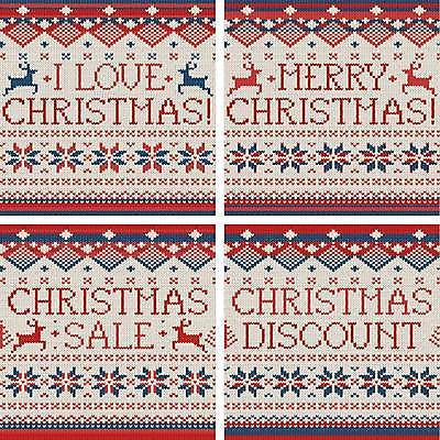 EPS 해외이미지 디자인 백그라운드 크리스마스 패턴 일러스트 사슴 따뜻함 사람없음 빨간색 파란색 세일 직물 뜨개질 질감 자수 눈꽃무늬 순록 해외일러스트 기념일 컬러 무늬 포유류 눈꽃 취미 파일형식 벡터 이미지허브