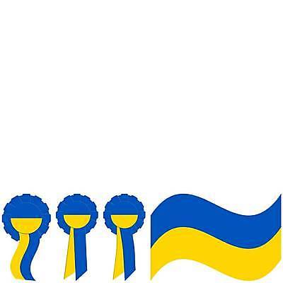 EPS 해외이미지 리본 일러스트 함께함 그래픽 파란색 세트 노란색 3D 국기 사인 전쟁 발견 독립 연대 오리지널 우크라이나 특별함 해외일러스트 유럽 컬러 컨셉 디지털합성 파일형식 벡터 이미지허브