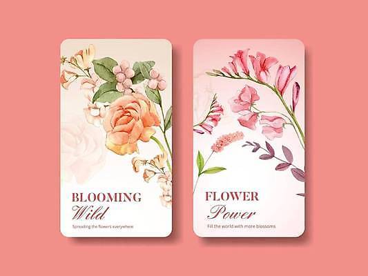 EPS 해외이미지 꽃 줄기 분홍색 잎 일러스트 사람없음 분위기 손그림 감성 프리지어 해외일러스트 식물 컬러 컨셉 파일형식 벡터 이미지허브