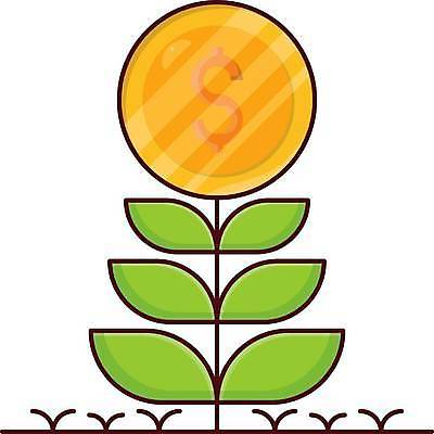 EPS 해외이미지 식물 돈 일러스트 사람없음 금융 동전 해외일러스트 경제 재산 파일형식 벡터 이미지허브