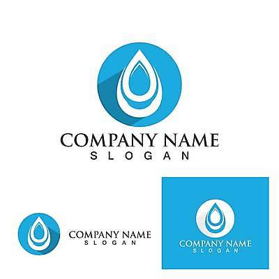 EPS 해외이미지 일러스트 비즈니스 사람없음 물 파란색 물방울 원형 심볼 에코 심플 해외일러스트 자연요소 도형 컬러 환경 파일형식 벡터 이미지허브