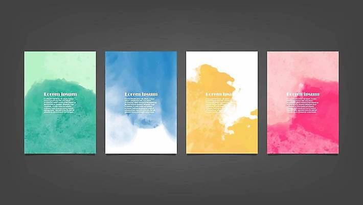 EPS 해외이미지 디자인 배너 백그라운드 일러스트 추상 사람없음 세로 세트 해외일러스트 무늬 파일형식 벡터 이미지허브