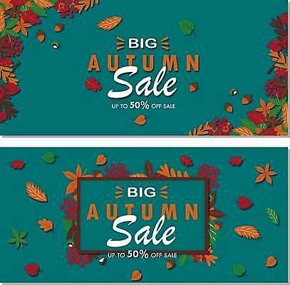 EPS 해외이미지 디자인 열매 낙엽 일러스트 프레임 타이포그라피 사람없음 쇼핑 세일 청록색 도토리 해외일러스트 식물 문자 컬러 잎 견과류 파일형식 벡터 이미지허브