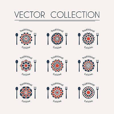 EPS 해외이미지 디자인 일러스트 추상 사람없음 세트 오리엔탈 심볼 만다라 해외일러스트 무늬 파일형식 벡터 이미지허브