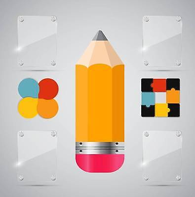 EPS 해외이미지 디자인 일러스트 비즈니스 사람없음 그래픽 연필 자료 공백 인포그래픽 퍼즐 엘리먼트 연필모양 해외일러스트 모양 학용품 필기구 파일형식 벡터 이미지허브