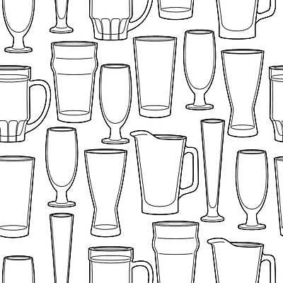 EPS 해외이미지 패턴 술잔 라인일러스트 일러스트 유리 사람없음 컵 낙서 해외일러스트 식기 무늬 재질 잔 파일형식 벡터 이미지허브