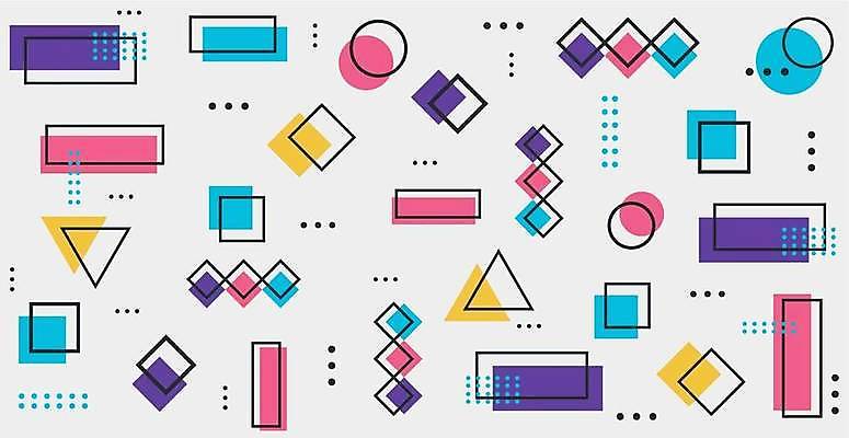 EPS 해외이미지 도형 선 백그라운드 패턴 일러스트 추상 사람없음 컬러풀 화려 기하학 멤피스디자인 해외일러스트 디자인 컬러 컨셉 무늬 파일형식 벡터 이미지허브